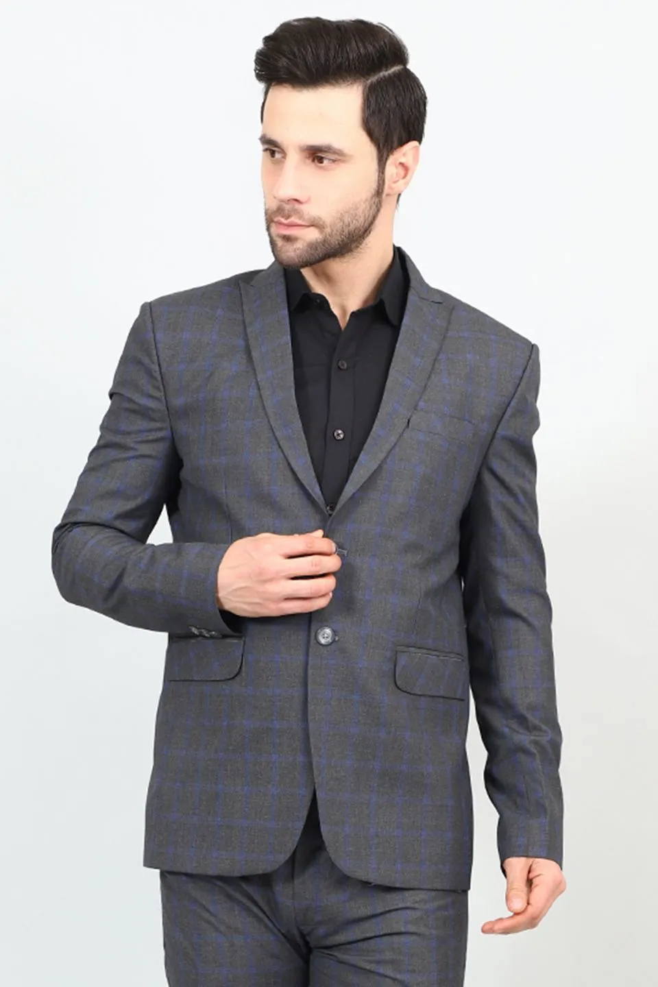 Poly Viscose Grey Blazer