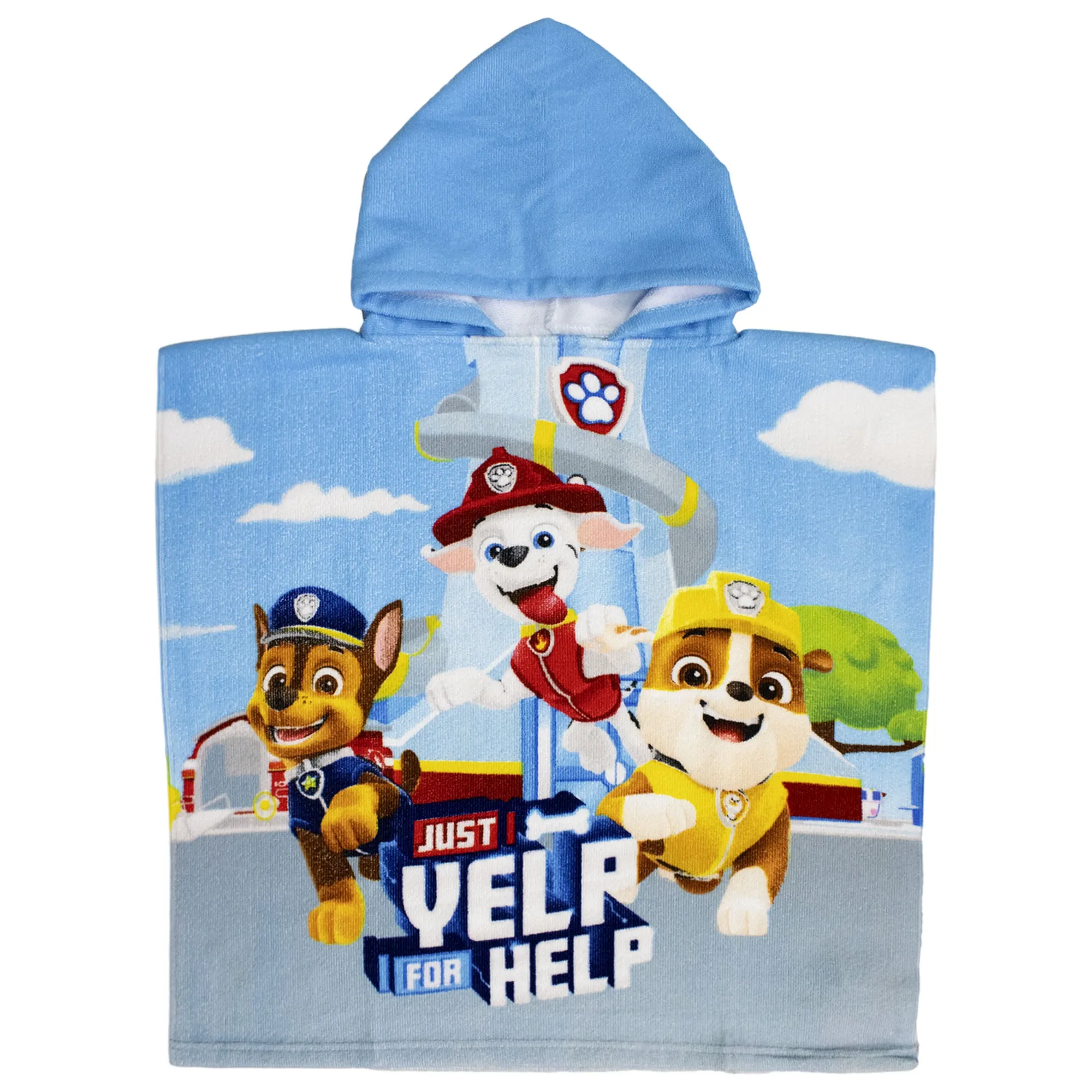 Poncho mare Paw Patrol per bambini 55x110cm asciugamano piscina 6804