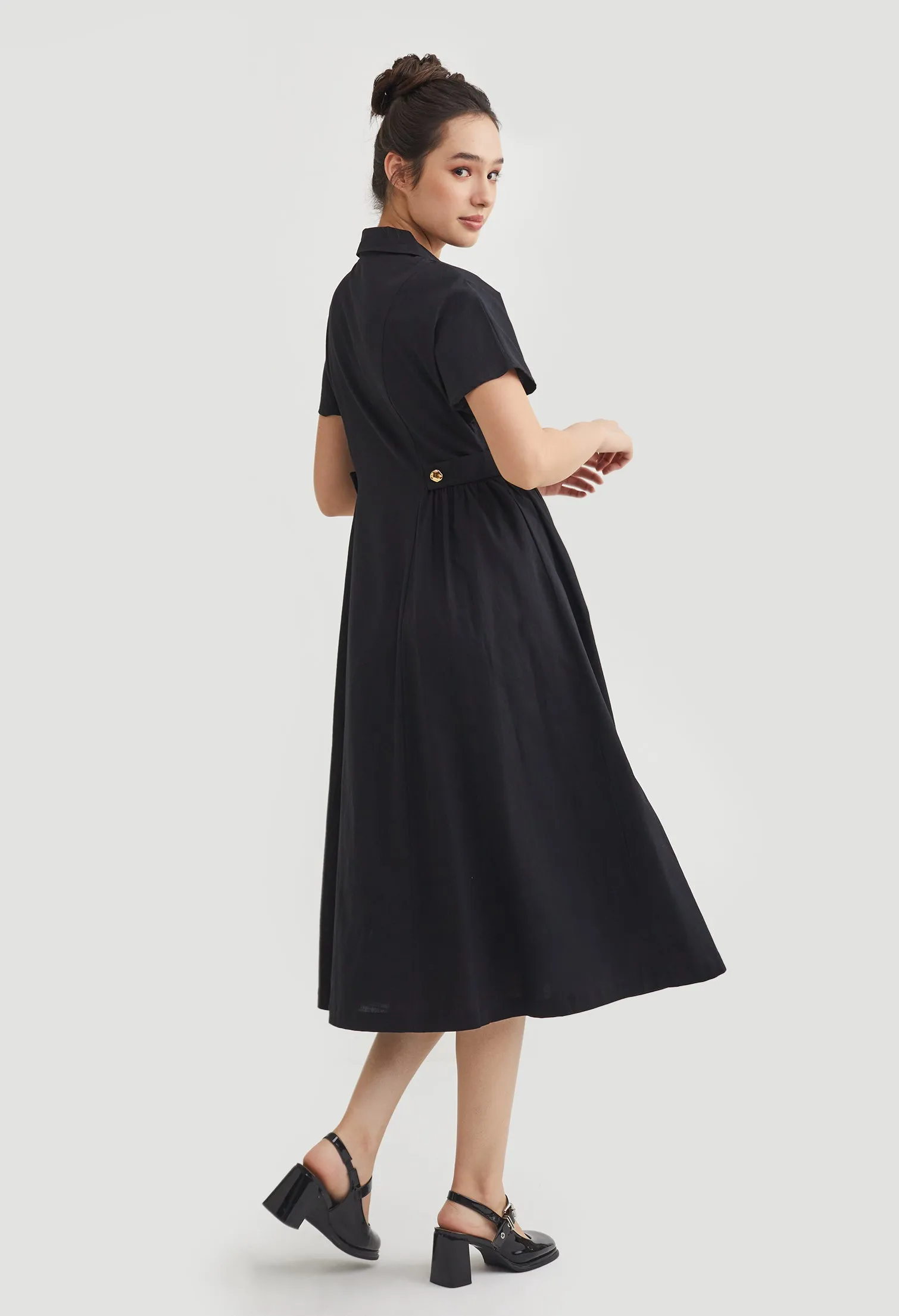 Poppins Button Down Midi Dress