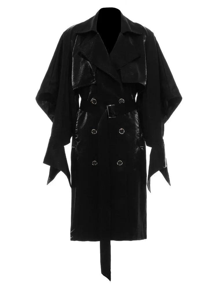 Pre Order:  Double-Breasted Belted Trench Coat