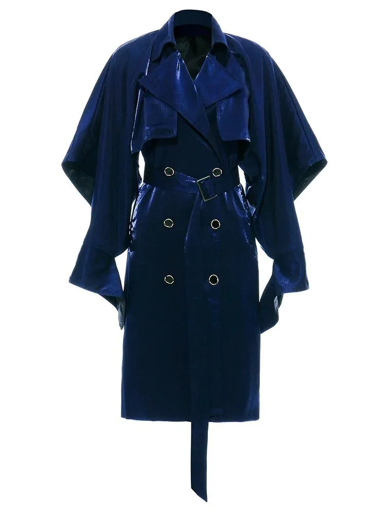 Pre Order:  Double-Breasted Belted Trench Coat