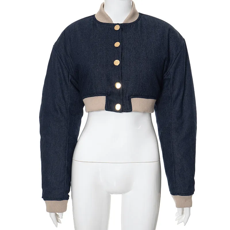 Pre Order:  Snap Buttons Cropped Jacket