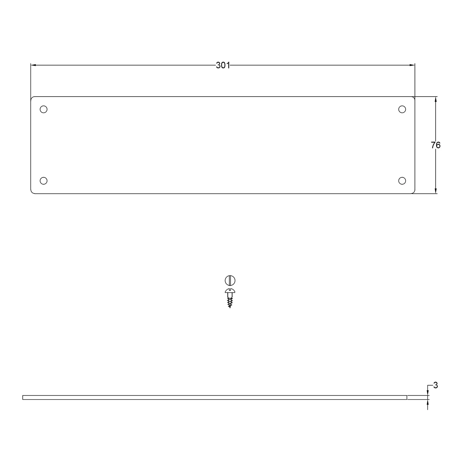 Push Plate with Armor-Coat