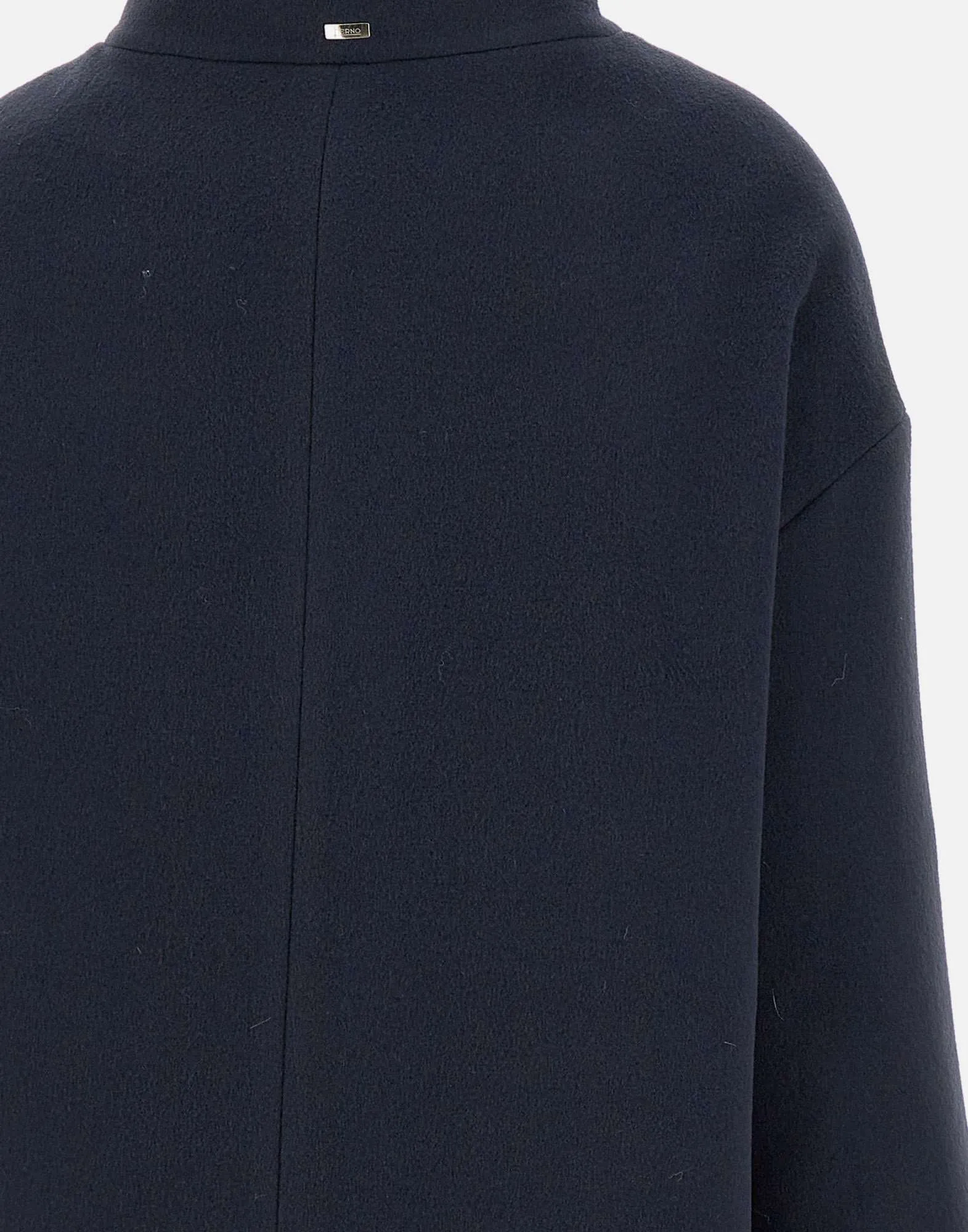 Resort Navy Blue Wool Down Coat