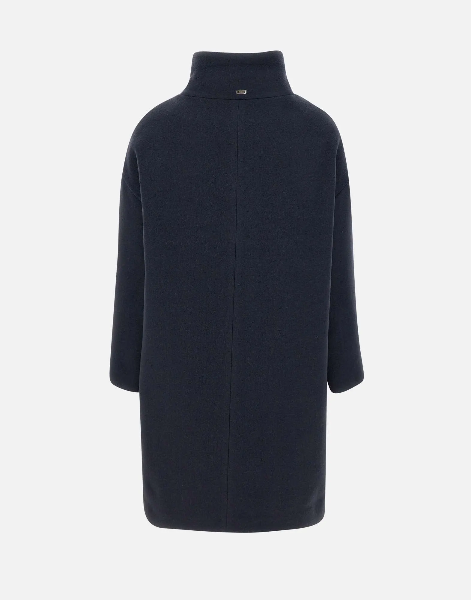 Resort Navy Blue Wool Down Coat