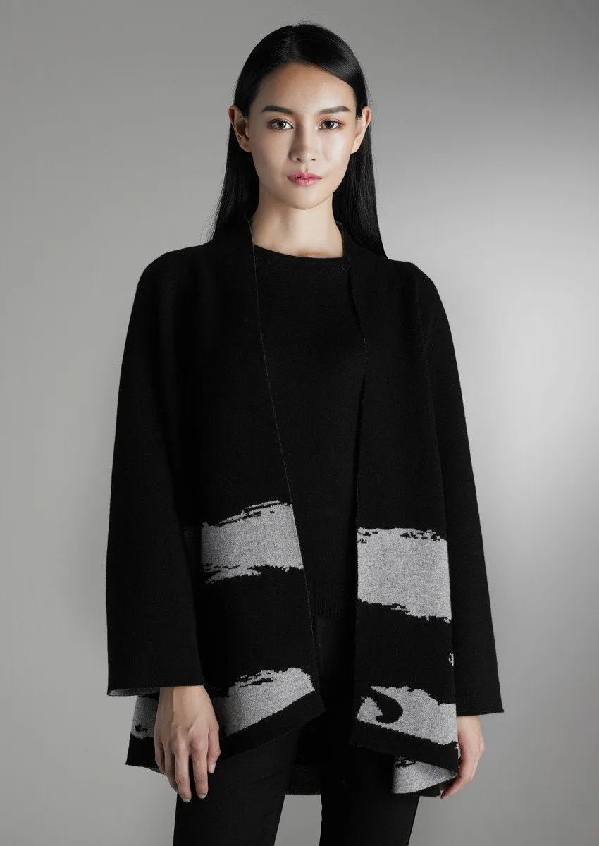 Reversible cashmere coat