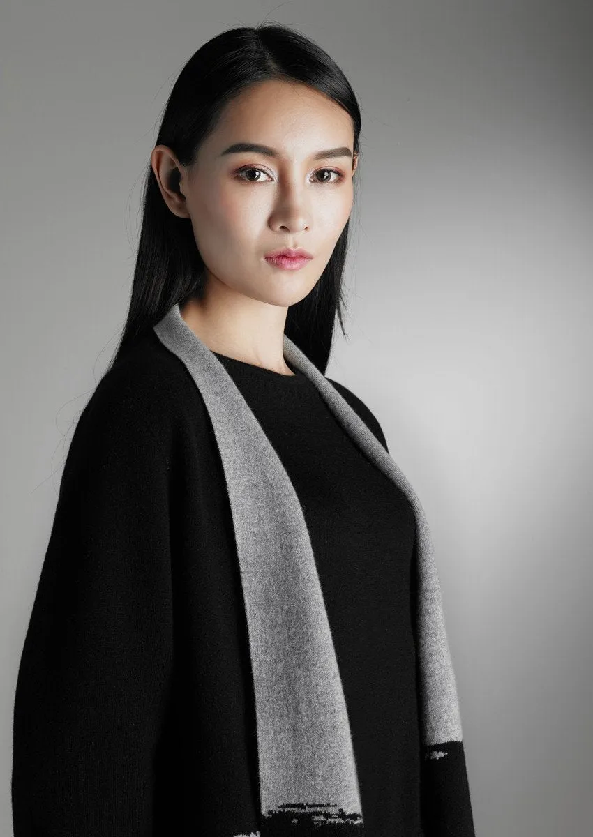 Reversible cashmere coat