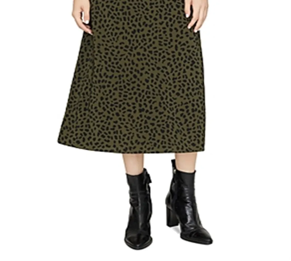 Sanctuary Women's Everyday Printed MIDI Skirt Green Size X-Small