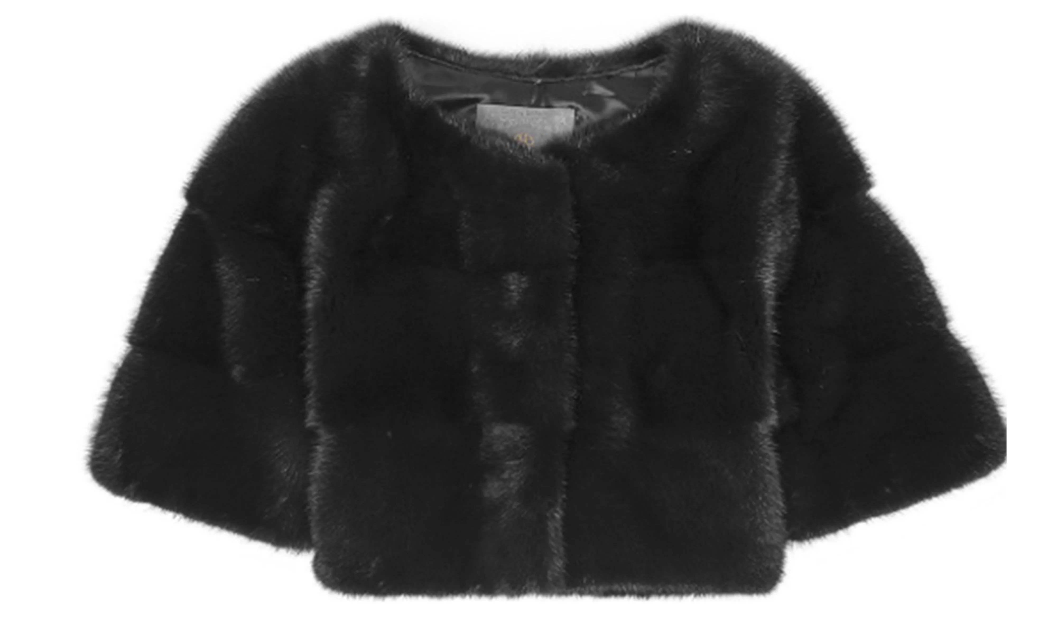 Sarah Mini Mink Fur Jacket Nero