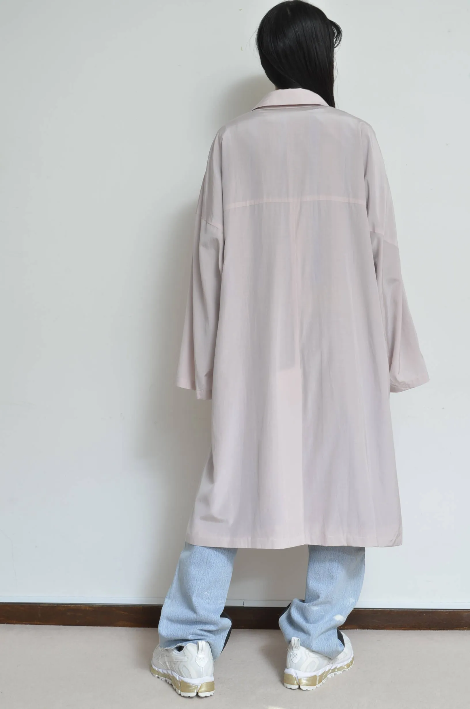 SCARF-LINED TRENCH COAT/PINK/01