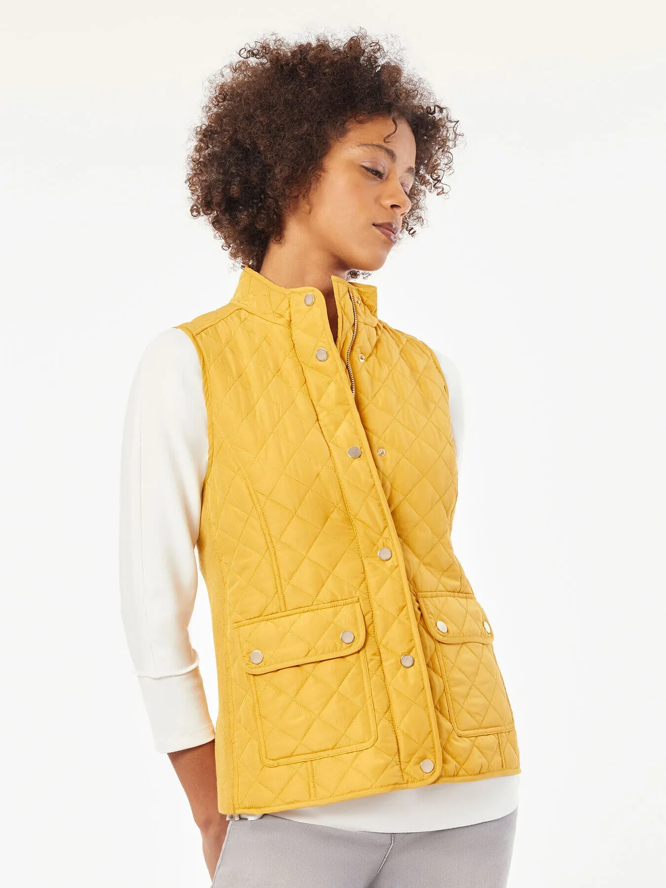 Snap Front Patch Pocket Quilted Vest