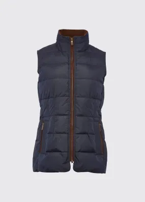 Spiddal Quilted Gilet - Navy Multi