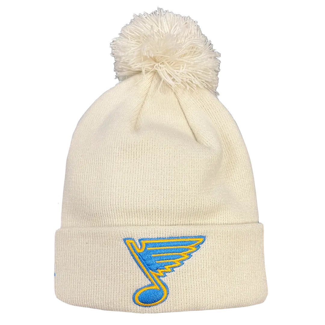 ST. LOUIS BLUES NEW ERA WINTER CLASSIC POM KNIT - WHITE