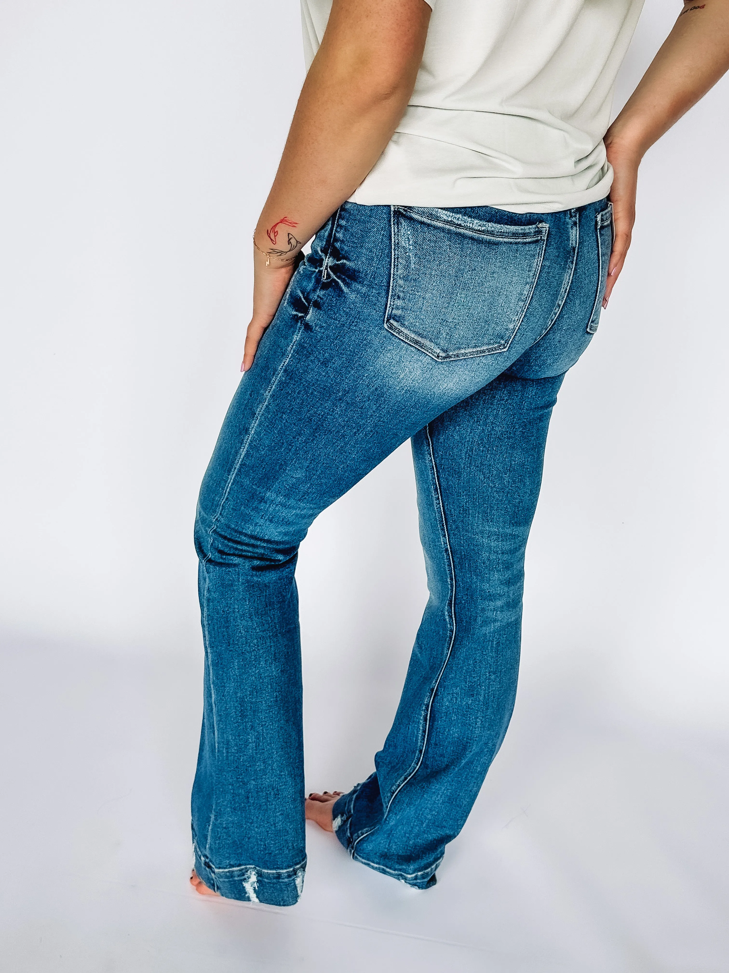 Stella Mid Rise Flare Jeans