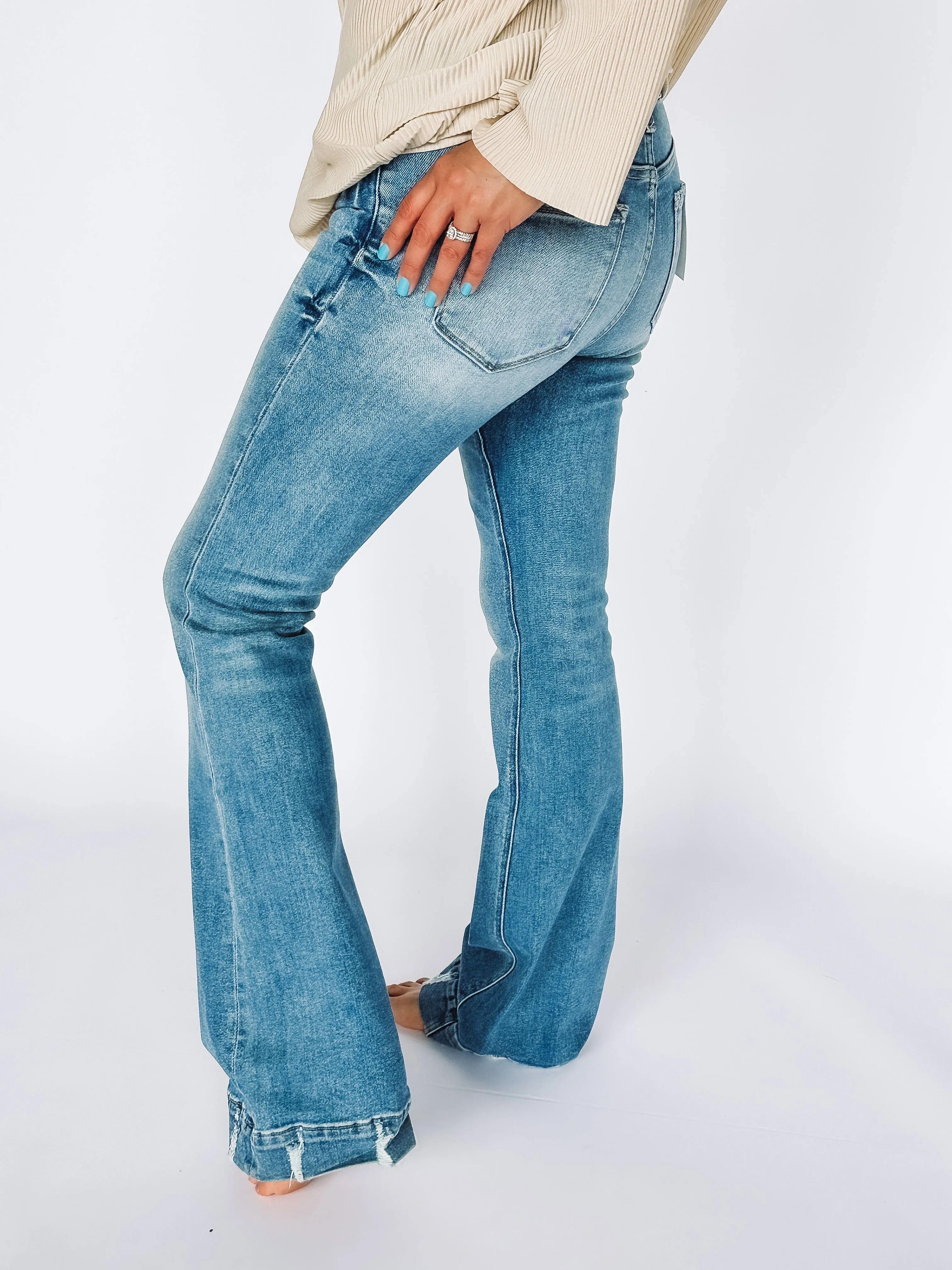 Stella Mid Rise Flare Jeans