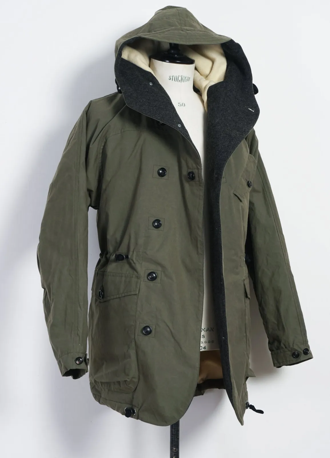 STORM | Hooded Waxed Cotton Parka | Khaki Green