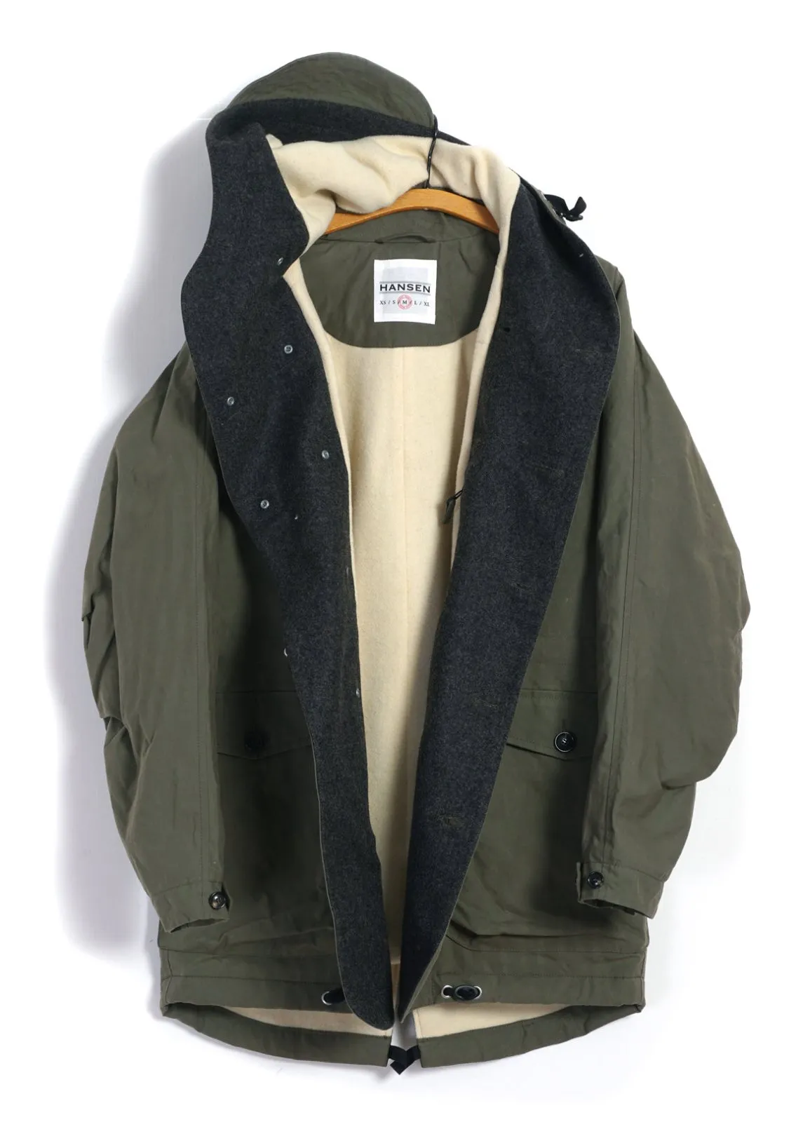 STORM | Hooded Waxed Cotton Parka | Khaki Green