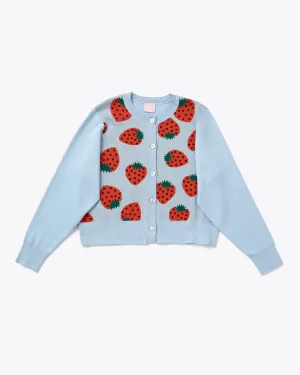 Strawberry Shrunken Cardigan