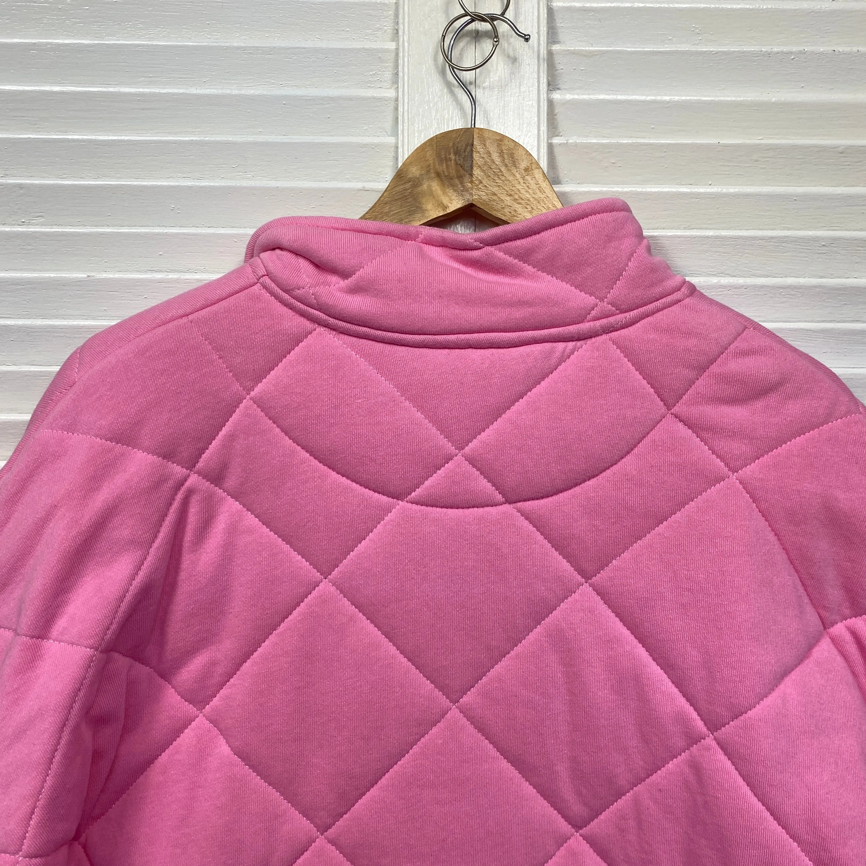 Target Quilted Jacket Size 14 Large Pink Zip Up Long Sleeve Pockets Activewear