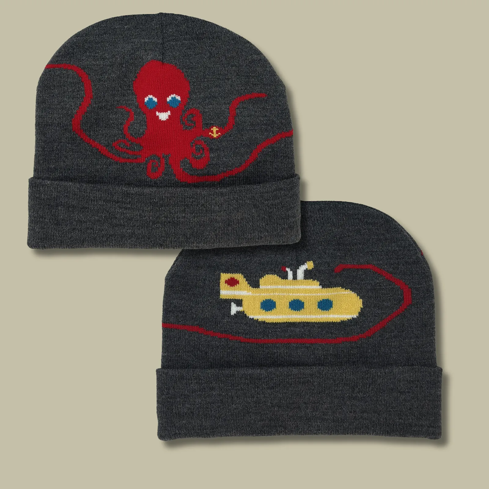 The Octopus and Submarine Beanie