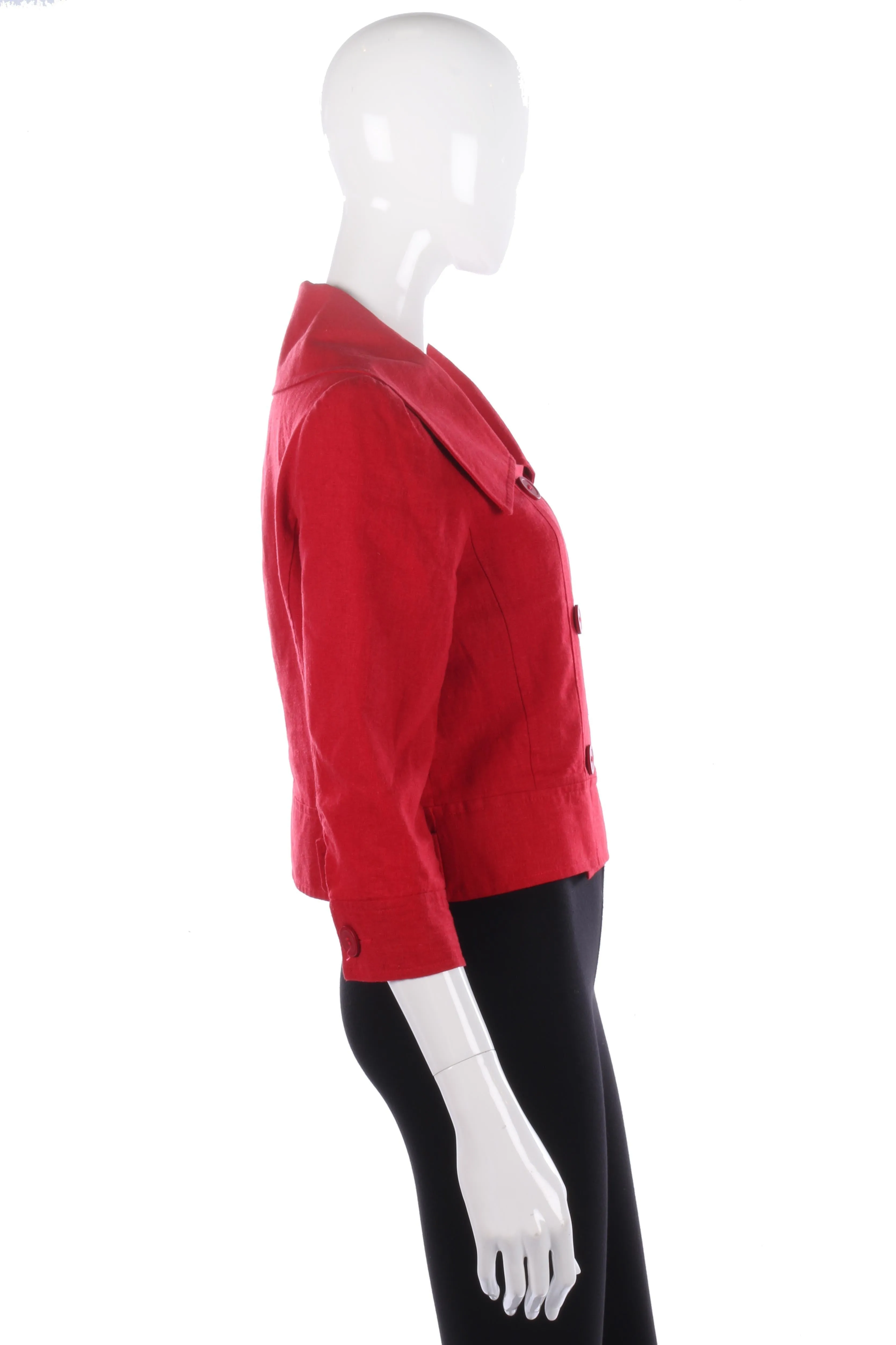 Tuchuzy Linen Mix Jacket Red Size 12