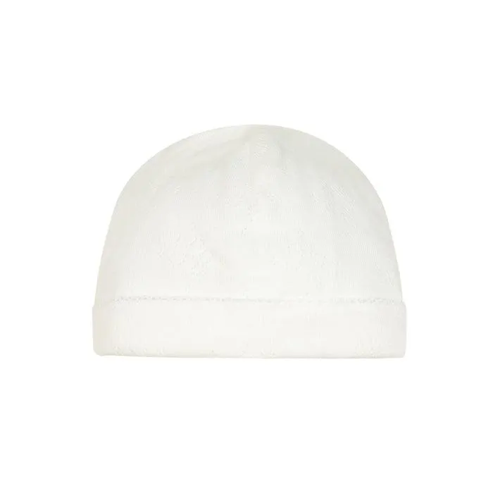 Unisex Ecru Pointelle Bonnet