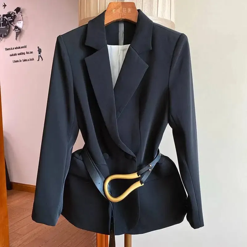 Uniwim sets for women 2 pieces New Style Temperament Solid Color Fashion Suit Coat Mesh Skirt Professional Two-piece Suit Women's suit