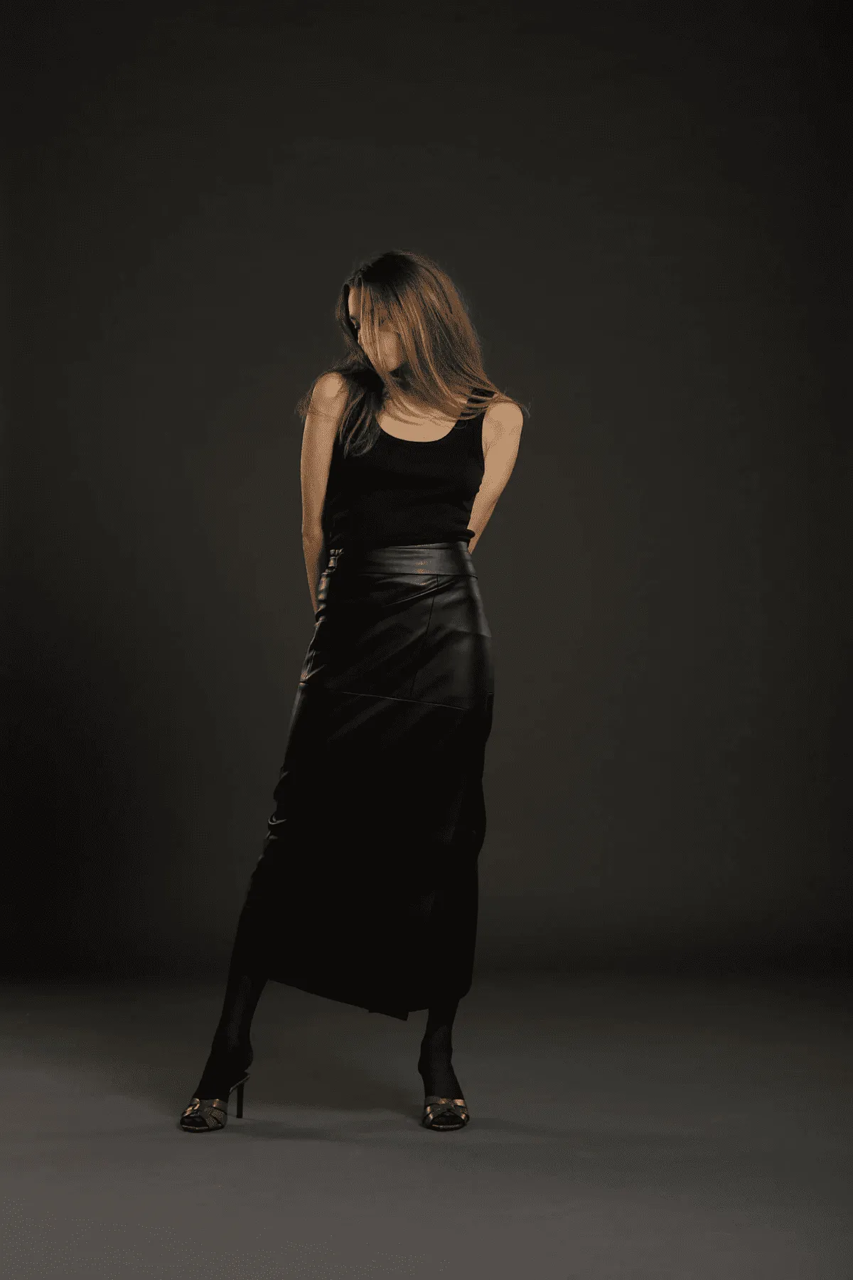 VEGAN WRAP SKIRT BLACK