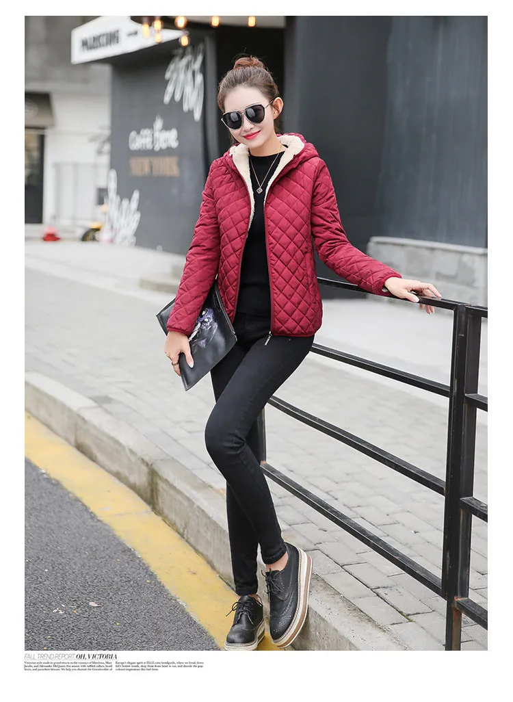 VenusFox Parkas hooded basic jackets Winter Coats