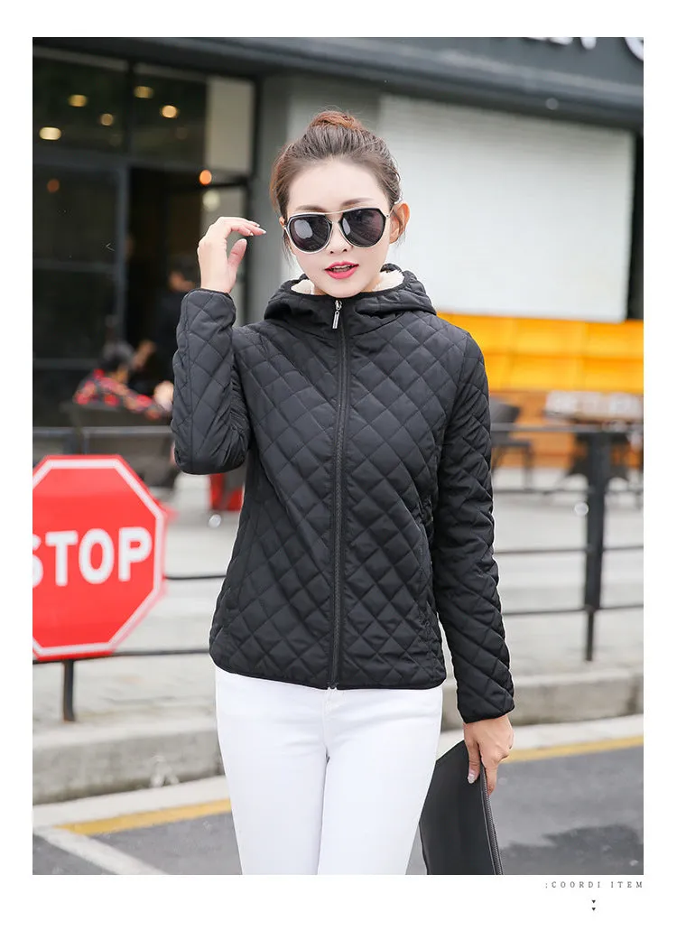 VenusFox Parkas hooded basic jackets Winter Coats