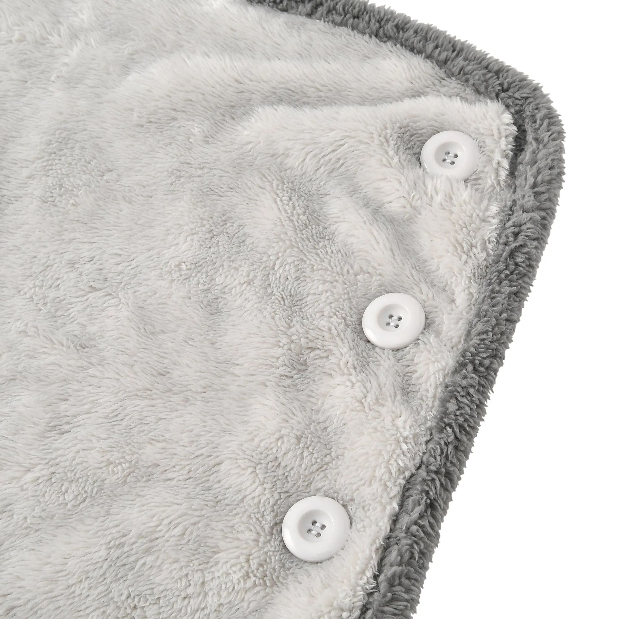 Warm Fleece 4Way Poncho  Gray