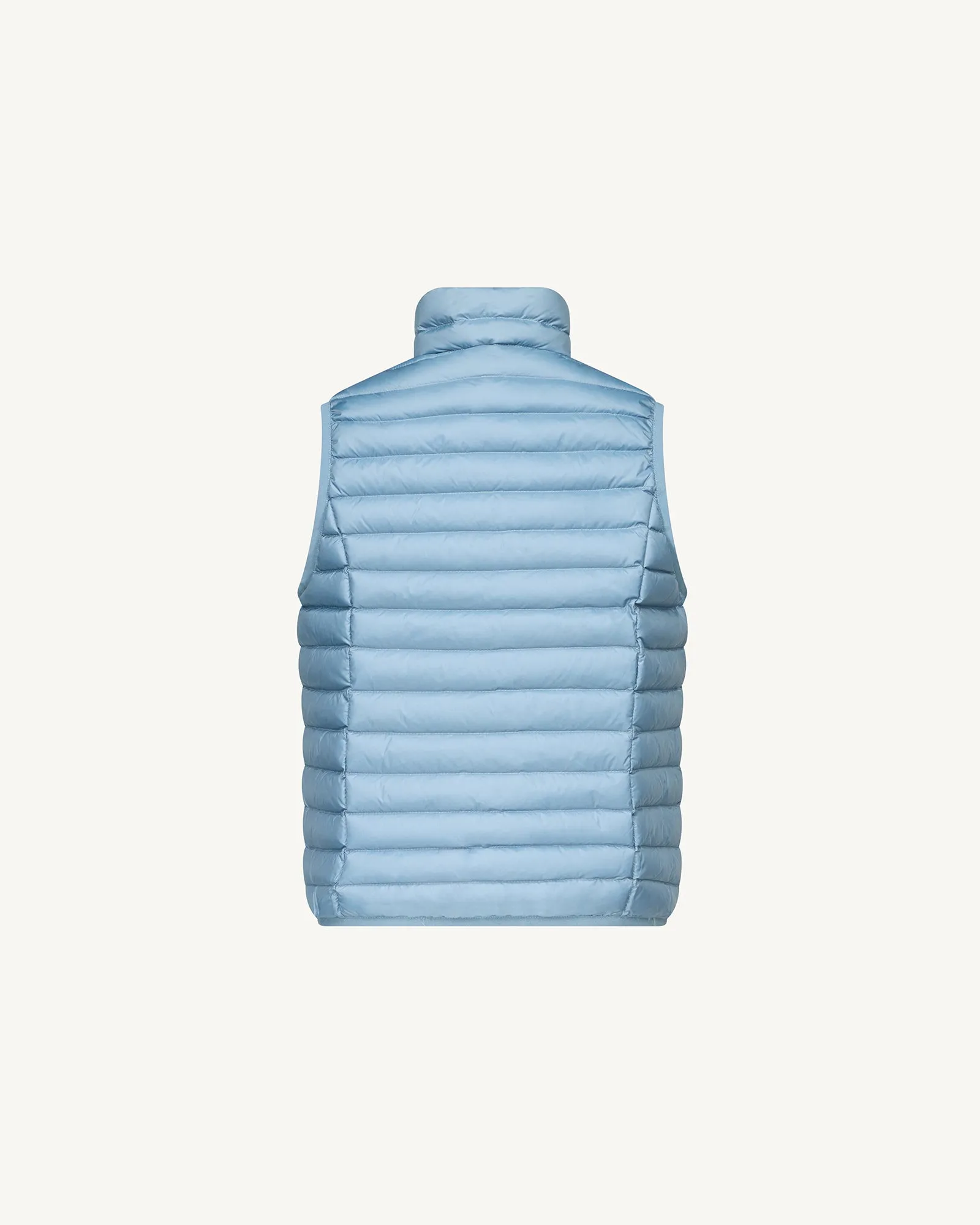 Washed blue Sleeveless Down Jacket Zoe