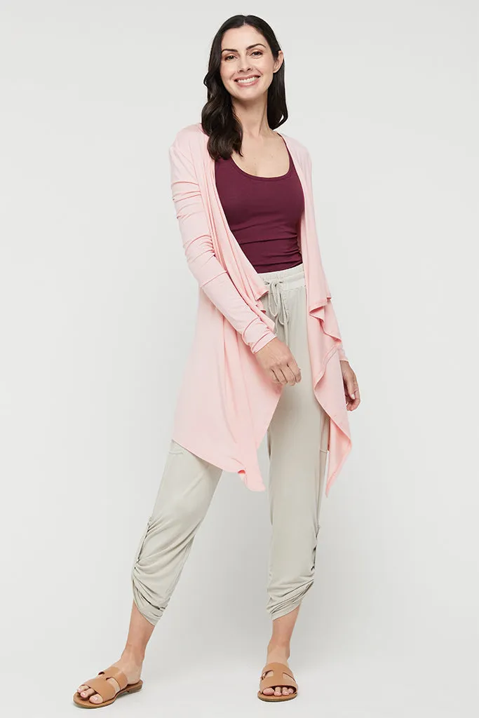 Waterfall Cardigan - Pale Pink