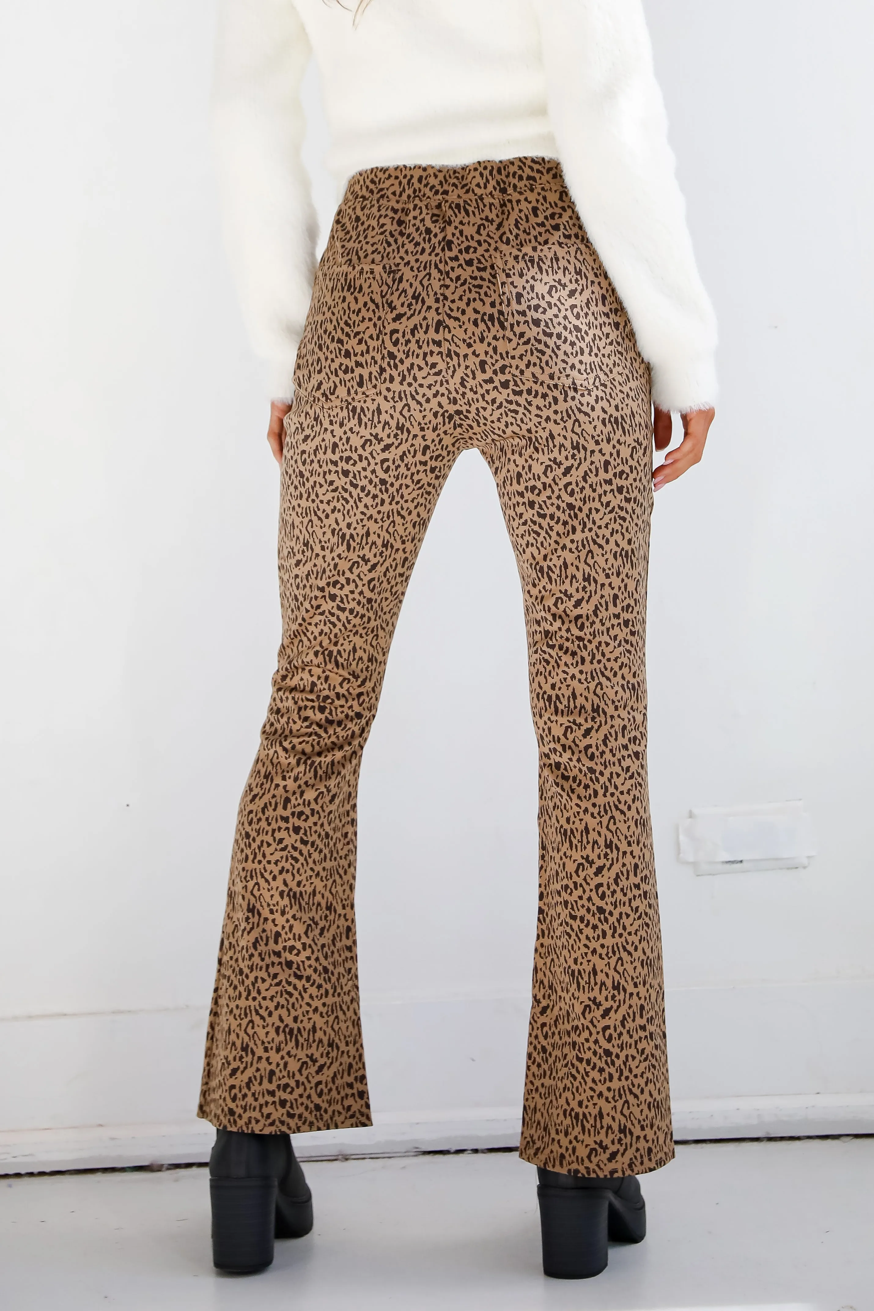 Wild Vision Leopard Flare Pants - DOORBUSTER