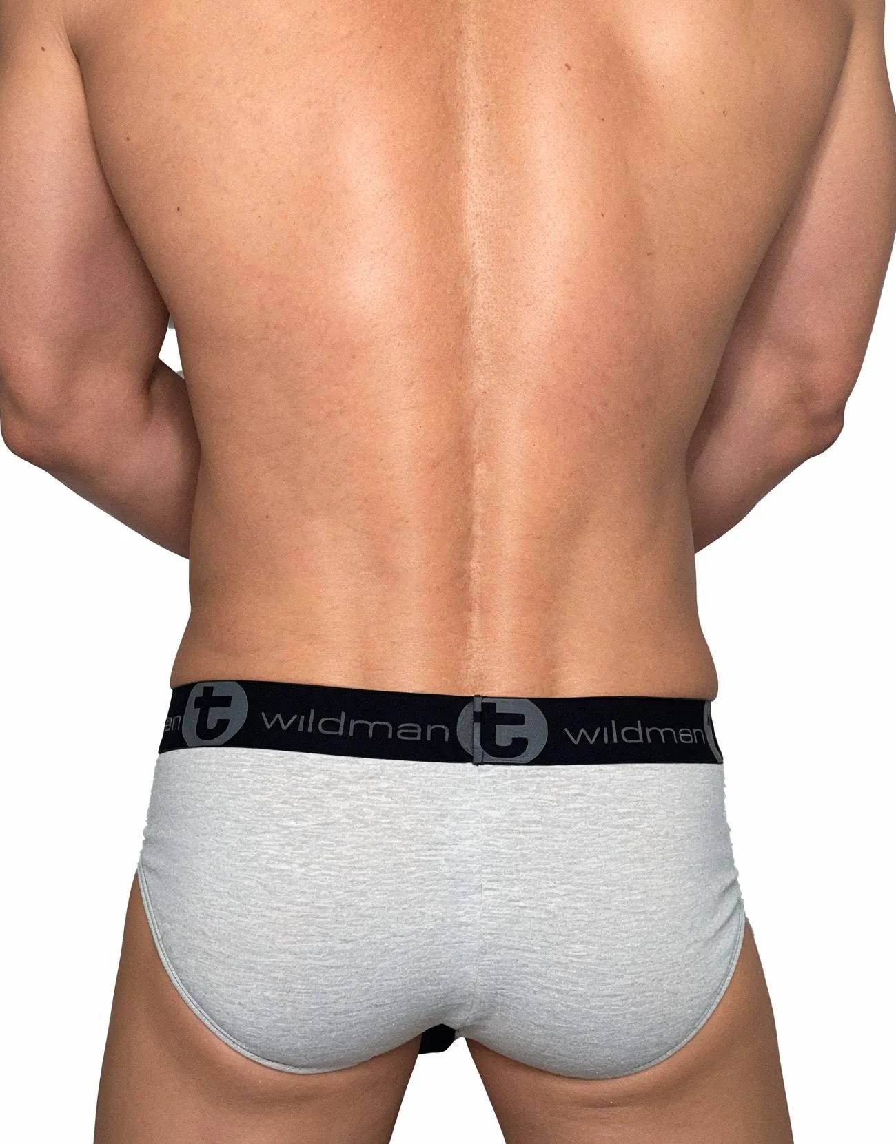 WildmanT Cotton Monster Cock Brief Black and Gray