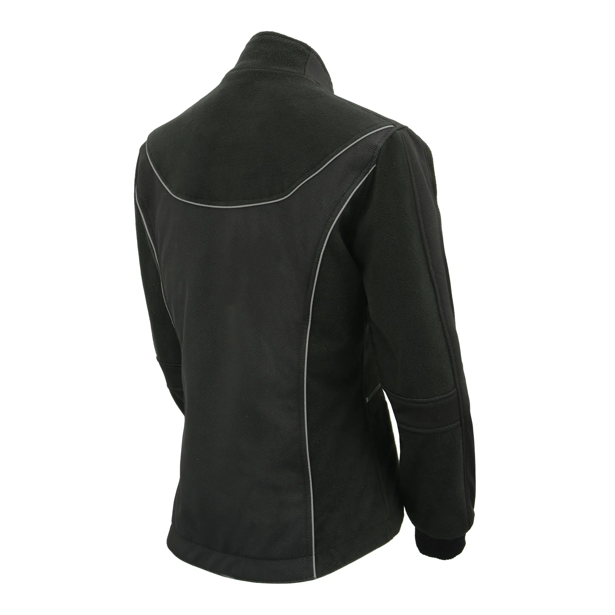 Women Textile & Fleece Combo jacket w/ Reflective Detailing