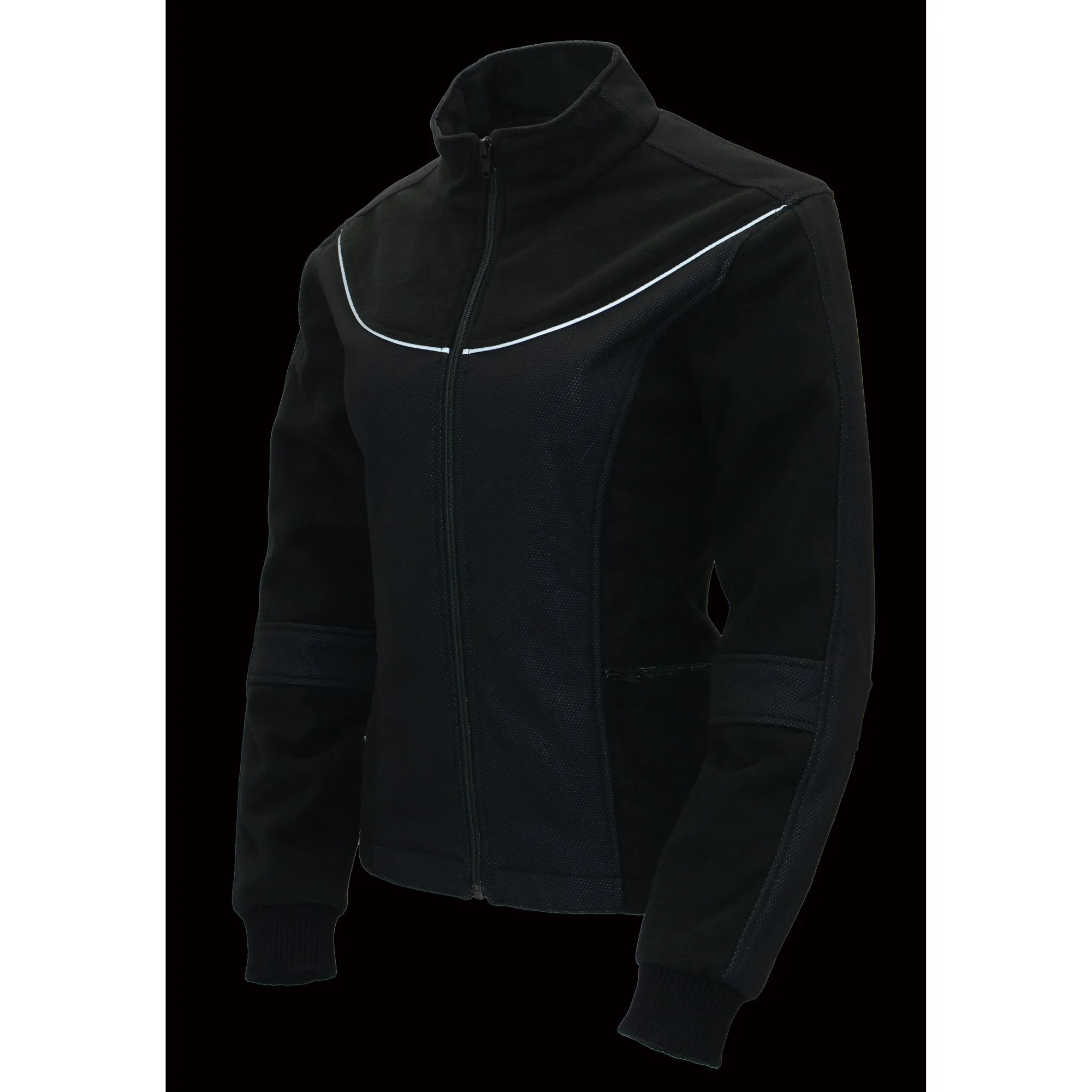 Women Textile & Fleece Combo jacket w/ Reflective Detailing