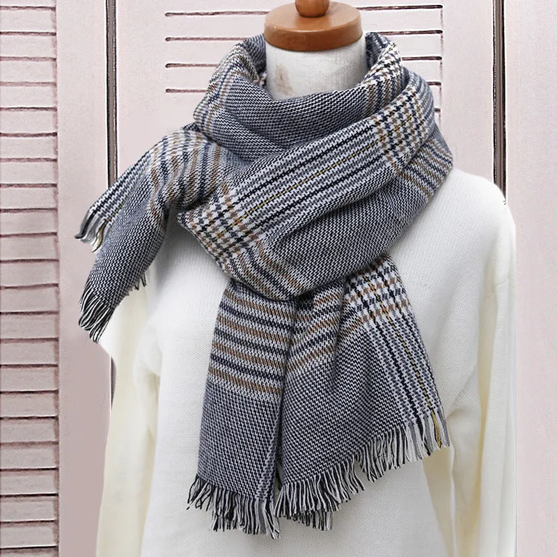 Women Winter Vintage Casual Fashion Elegant England Style Shawl Scarf