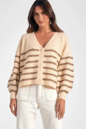 Women's Elan Stripe Cardigan Sweater