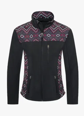 Women's Softshell Black Fleece-Lined Jacket