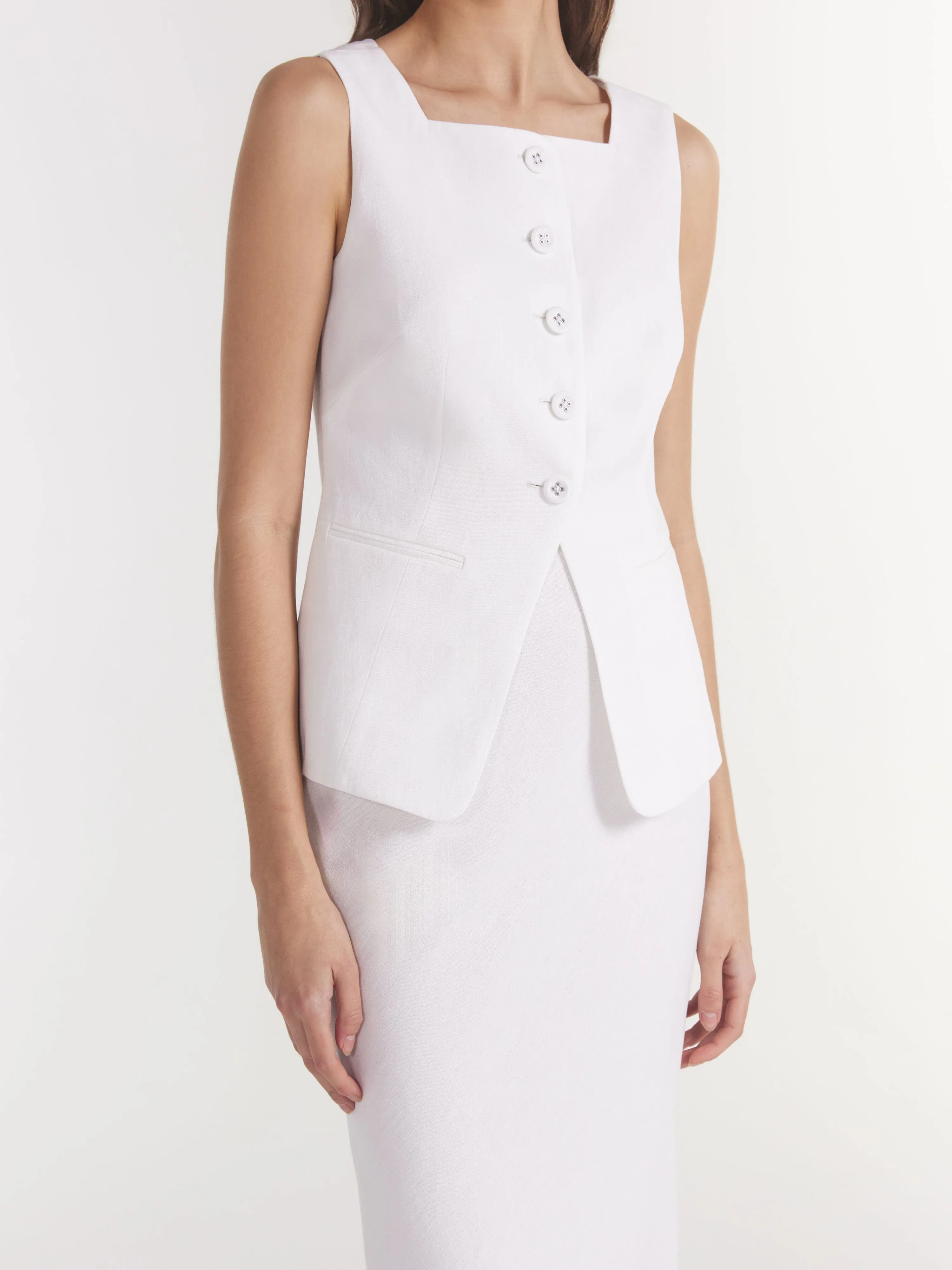 Zuzu Waistcoat in Ivory